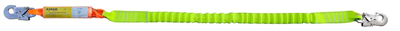 KA395 Şok Emici Tek Kol Elastik Lanyard Çift Küçük Kancalı