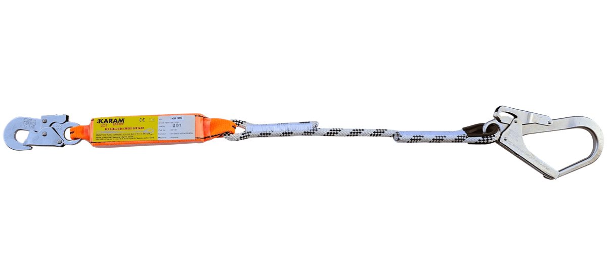 KA389  Şok emici tek ipli statik halatlı küçük -büyük kancalı