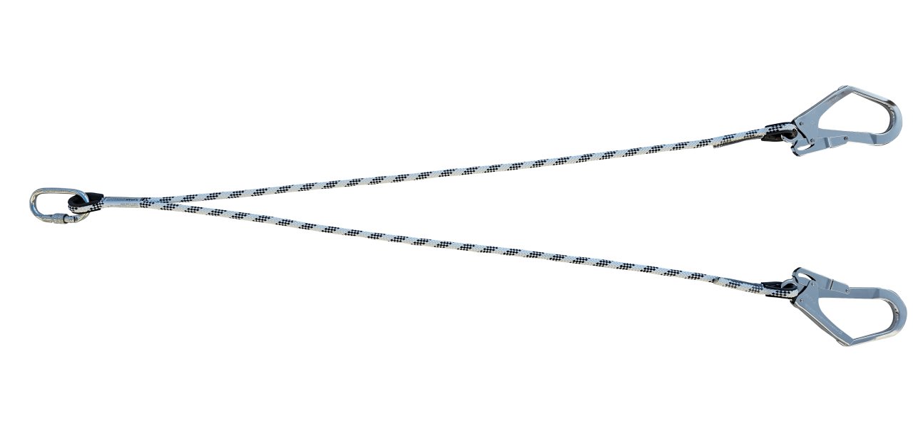 Kİ231 Çift Kollu Statik Halatlı Lanyard Büyük Kancalı