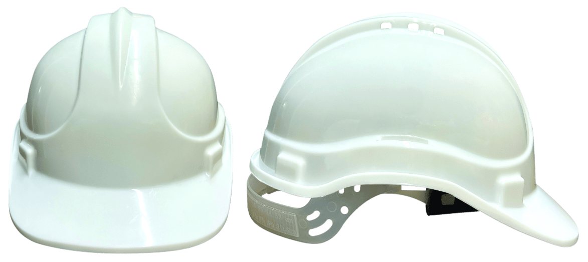 KB610 Hard Hat Plain Earmuff Compatible White KARAM