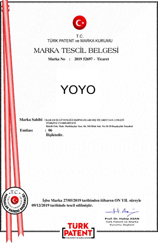 YOYO MARKA TESCİL