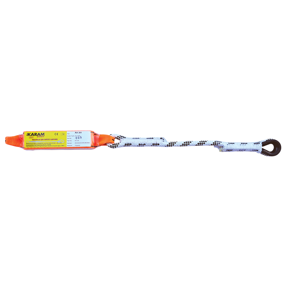 KA381 Şok Emici Tek İpli Statik Halatlı