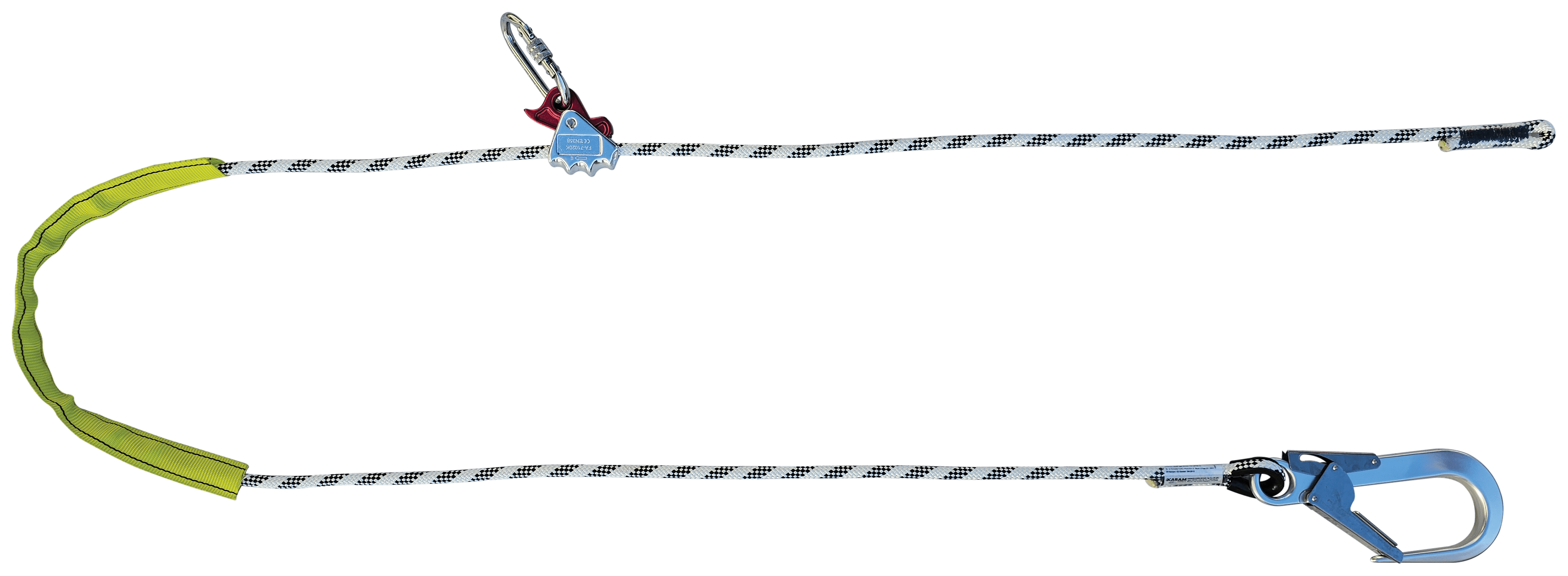 Kİ248-4 Konumlandırma Lanyardı Ayarlı Karabinalı (Alüminyum Kancalı)