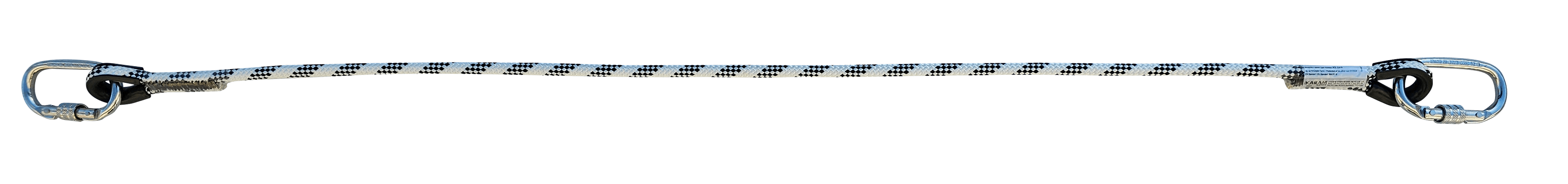 Kİ283 Kemer Sabitleme Halatı Statik Lanyard Çift Karabinalı